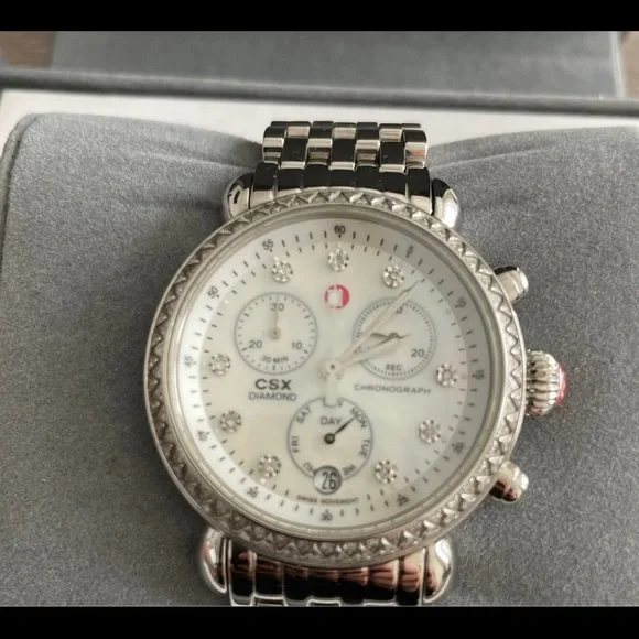 Michele CSX Mother of Pearl Diamond Ladies Watch.